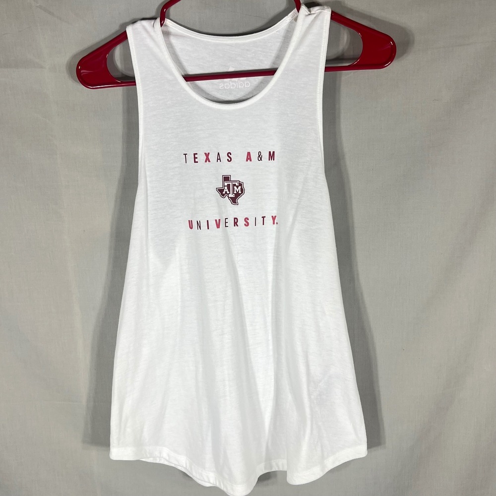 Adidas Texas A&M University Tank Top White Womens Medium